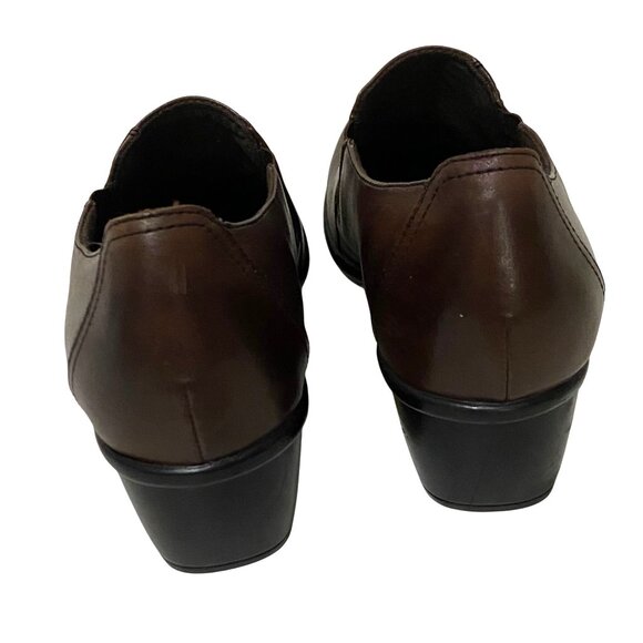Clarks Partridge Slip On Shoe Womens Size 10 Brown Dark Academia Preppy Business - Picture 3 of 9